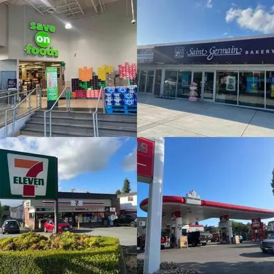 a collage of four pictures of a store at Newly Renovated Walkout Basement in Vancouver with Separate Entrance in Vancouver