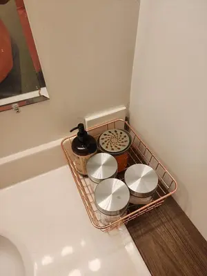 a tray with three plates and a tray with food on it at Economical Homestay hostel in Burnaby