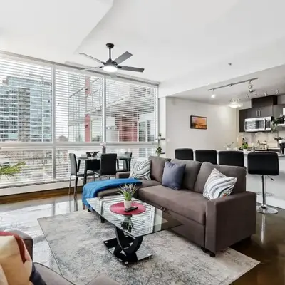 Modern Condo w Balcony - Steps from Stampede Park
