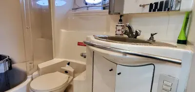 a bathroom with a sink and a toilet at GYPSIES DRIFTER in Vancouver