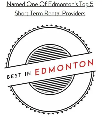 a label for the school of education with the text named one of education s top at Boho Suite - Long Stays - King Bed - Fireplace & WiFi in Edmonton