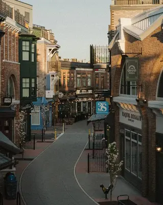 an empty street in a city with buildings at Hotel Morado in Chilliwack