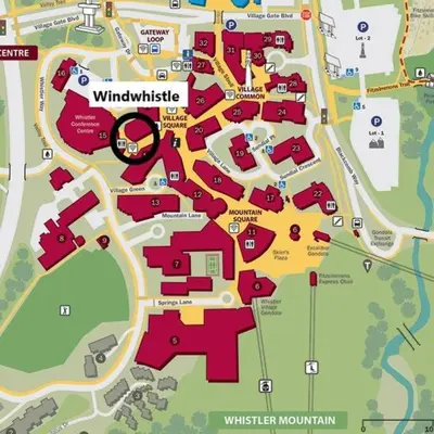 a map of the winchester mansion at 1Bd Unit In the heart of Whistler Village in Whistler