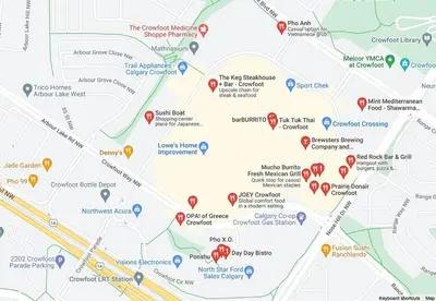 a map of the city of philadelphia with parking spots at Brand New Suite in the Lakes in Calgary
