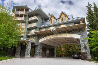 a rendering of the grand lodge building at Mid Century Modern - Studio w Pool & Hot Tub in Whistler