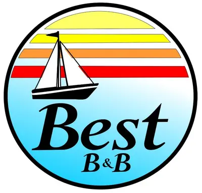 a best bc logo with a sailboat in the middle at Best Bed and Breakfast in Port Alberni