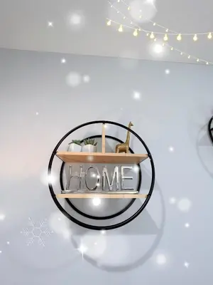 a shelf with a sign that reads home on a wall at Cozy Private suite-Free parking-Netflix-Separate entrance-Self Check in in Richmond