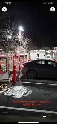 a car parked at a gas station at night at Cozy Private suite-Free parking-Netflix-Separate entrance-Self Check in in Richmond