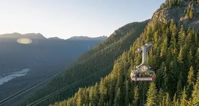 a gondola ride up the side of a mountain at Stunning 1-Bedroom Condo in the Heart of Vancouver in Vancouver