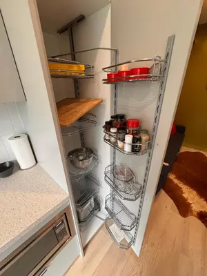 a refrigerator filled with lots of food at Premium RED Mountain Lodging in Trail