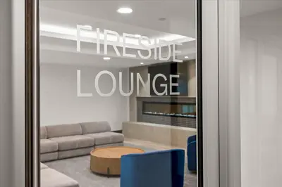 a living room with a couch and a coffee table at Beach Lake Resort in Kelowna