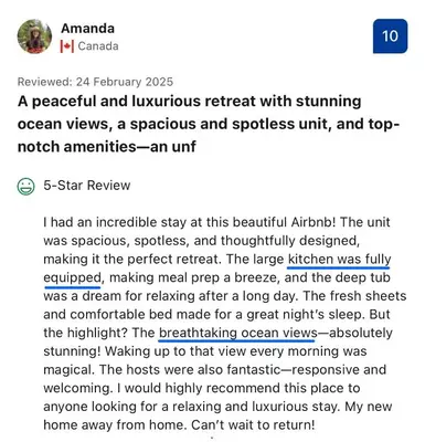 a screenshot of a cell phone of a text message about an animal at Mountain Suite - Ocean View Fire Pit - Fully Equipped Kitchen - WD in Nanaimo