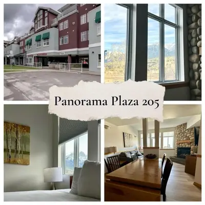 a collage of photos of a living room at Canmore Mountain View Escape in Canmore