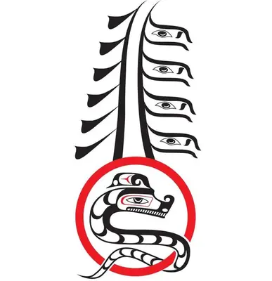 a snake in a prohibitory sign isolated on a white background at Aurelia Guest Suite and Sauna in Tofino