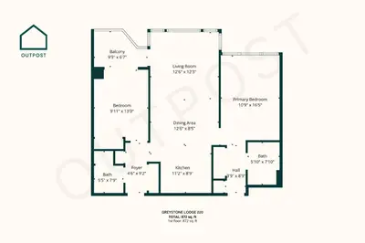 a floor plan of a house at Greystone Lodge by Outpost Whistler in Whistler