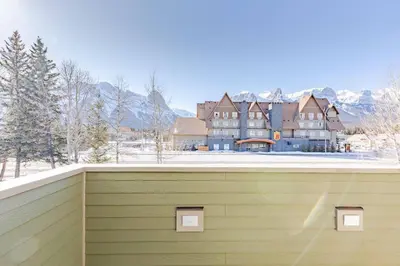 a view of a house from the roof of a house at Alps #201- LEED Gold Certified in Canmore