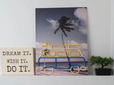 a book with a picture of a cart with a palm tree at Quiet, cozy 2BR1BA private entry suite near Skytrain in Vancouver