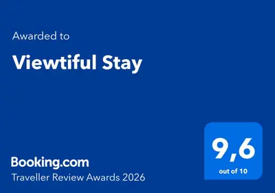 a blue sign with the textived to a volleyball stay at Viewtiful Stay in Ladysmith