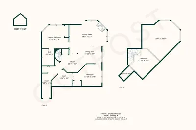 a floor plan of a house at Tyndall Stone 317 by Outpost Whistler in Whistler