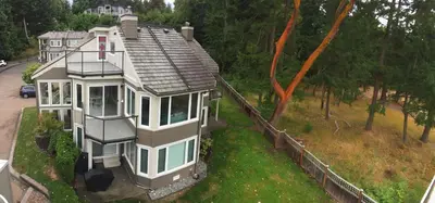 an aerial view of a house on a yard at Tanglewood 13 in Parksville