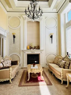 a living room with two couches and a fireplace at Grace Sweet Homes Kingsize Bedroom NOT A PRIVATE HOUSE - SHARED AMENITIES in Richmond