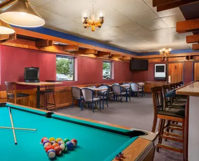 a billiard room with a pool table at Canada Grey Motor Inn in Hanna