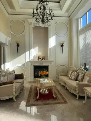 a large living room with couches and a fireplace at Sweet Graceful Home Queen size bedroom for 2 Guests in Richmond