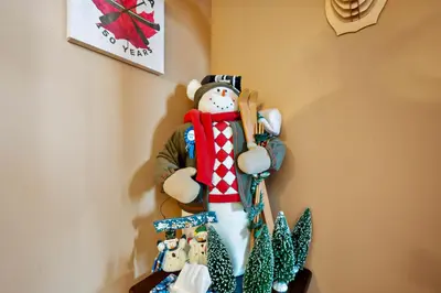 a teddy bear is hanging on a wall at Blackrock 6 in Big White