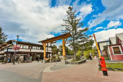 a town square with a tree and a building at Polaris Lodge by StayIn in Kimberley
