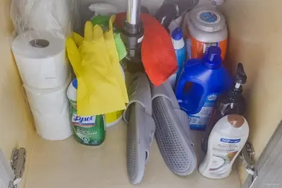a drawer filled with toothbrushes and other bathroom items at The Cozy Garden Suite - South Surrey Stay in White Rock
