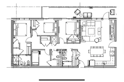 a floor plan of a house at New Condo with Pool and Hot Tub Sleeps 9 in Canmore