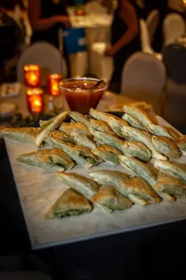 a group of sandwiches sitting on top of a table at Prestige Vernon Lodge in Vernon
