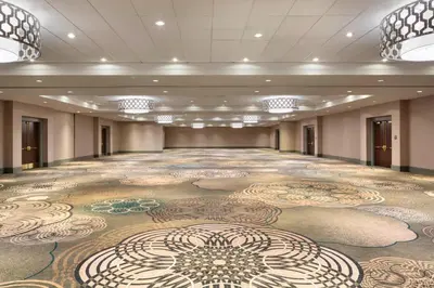 a large room with a large carpeted floor in a building at Sheraton Vancouver Airport Hotel in Richmond