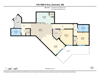 a floor plan of a house at RidgeView Loft - Top Floor 2 Bed 2 Bath, Amazing Views in Canmore