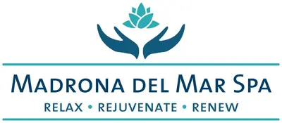 a logo for a marronona del mar spa at Galiano Oceanfront Inn & Spa in Galiano