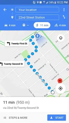 a screenshot of a cell phone with a map at Metropolis MetroTown Area lovely place 2 or 1 bedrooms suite in New Westminster