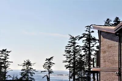 a house with a view of the ocean at Top-Floor Villa With Pacific Ocean Views Bbv in Ucluelet