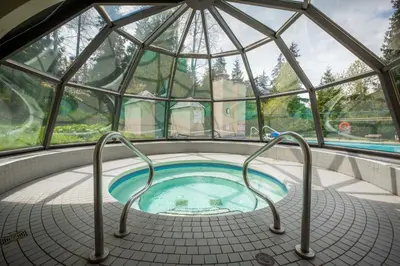 a hot tub in a igloo with a glass dome at Marquise by Outpost Whistler in Whistler