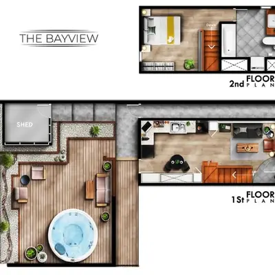 Mid-Island Getaway - Sunken Hot Tub & Deck - Close to Beach - Modern