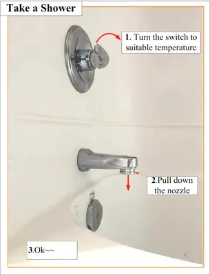 a bathroom sink faucet with a pull down handle at Good location in Surrey