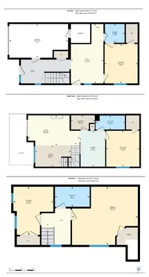two diagrams of a house at The Alpine Escape by Samsara Resort Top View Downtown 4BR & 3BTH in Canmore
