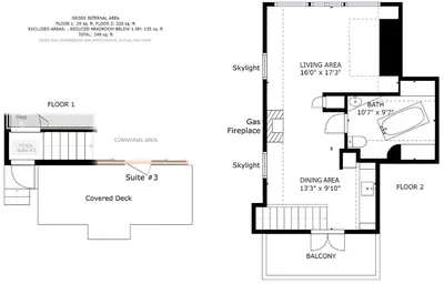 a floor plan of a house at Manna House in Denman Island