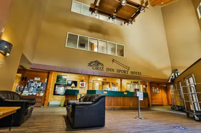 a lobby of a ski new sport hotel at Griz Inn by StayIn in Fernie