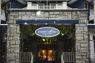 a sign on the front of a building at Summit Lodge Boutique Hotel by Paradox in Whistler