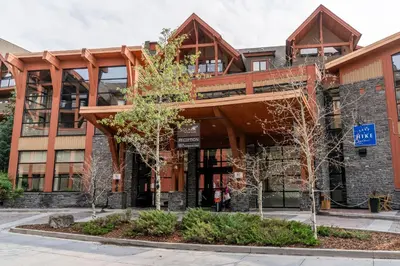 an exterior view of a building at Solara Suite with Indoor Pool - Hot tub -Parking - GYM in Canmore