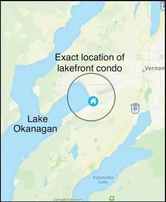 a map of the location of lake okanagan at Vita Resort Vernon on Lake Okanagan in Vernon