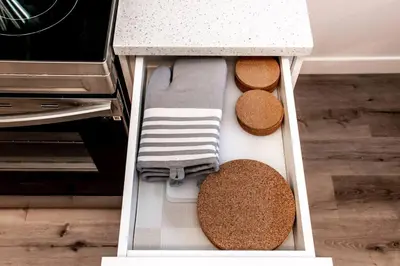 a kitchen with a counter top with some items in it at Cozy Nordic Utopia, Bsmt Suite near WEM & DT, King Bed, WiFi in Edmonton